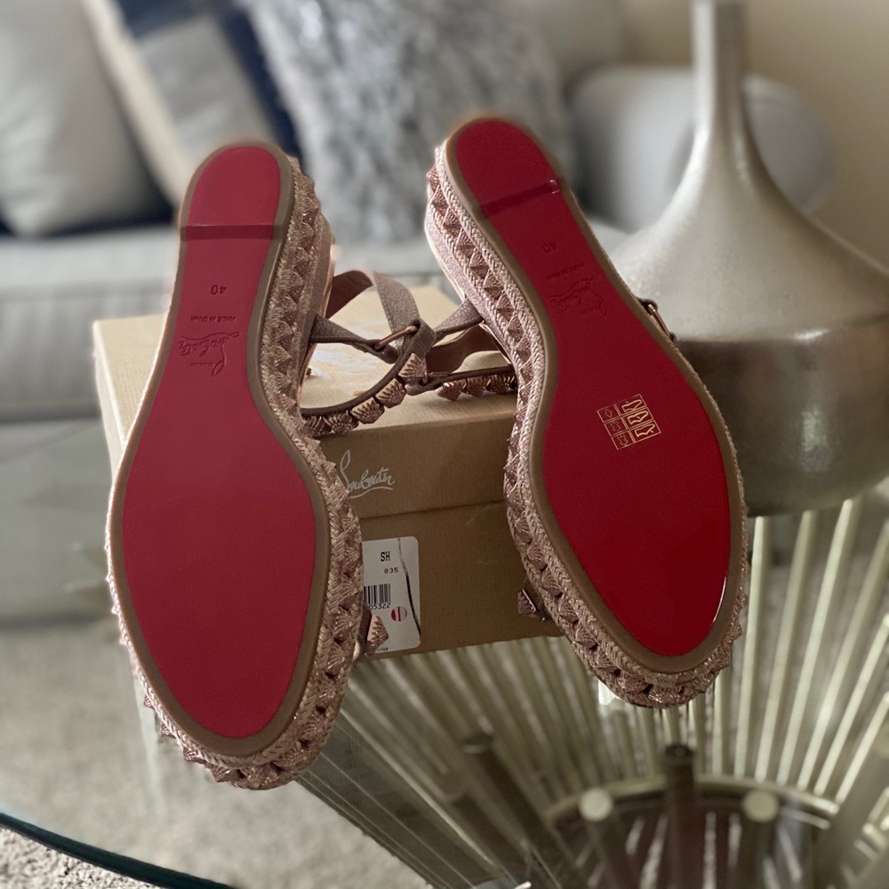 Christian Louboutin Pira Studded Wedge Sandals